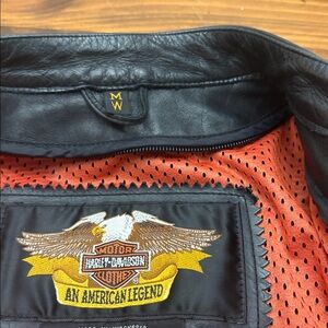 Harley-Davidson Black Jacket with Orange Lining
